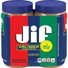 Jif Creamy Peanut Butter 48 oz, 2-Count