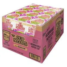 Nissin Cup Noodles, Shrimp, 2.5 oz, 24-count