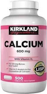 Kirkland Signature Calcium 600 mg. with Vitamin D3, 500 Tablets