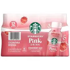 Starbucks Pink Drink Coconutmilk Beverage, Strawberry Acai, 8 fl oz, 12-count