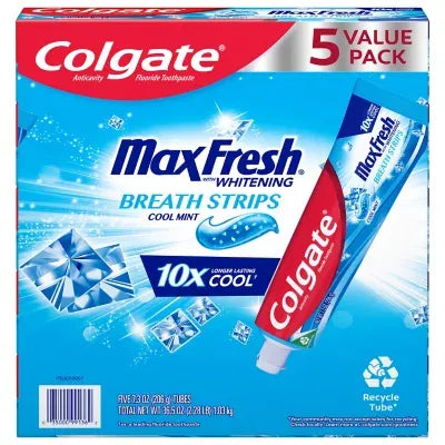Colgate Toothpaste Max Fresh 7.3 oz, 5-pack