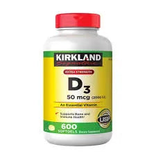 Kirkland Signature Extra Strength D3 50 mcg., 600 Softgels