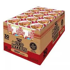 Nissin Cup Noodles, Beef, 2.5 oz, 24-count