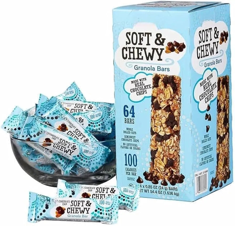 Kirkland Signature Soft & Chewy Granola Bars, 0.85 oz, 64-count