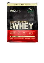 Optimum Nutrition Gold Standard 100% Whey Protein Powder, Vanilla Ice Cream, 5.47 lbs