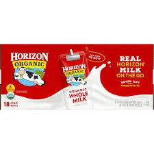 Horizon, Organic Whole Milk, 8 oz, 18-Count Item 1308811