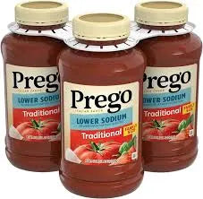 Prego, Pasta Sauce Low Sodium 45 oz, 3-Count