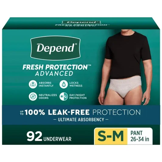 Depend Men Sizes S - L - XL