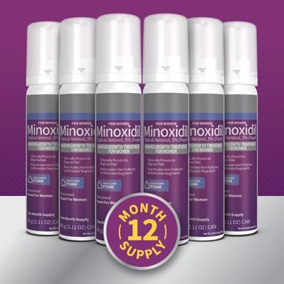 Women's Minoxidil by Perrigo Hair Regrowth Treatment 2.11 fl oz, 6-pack
