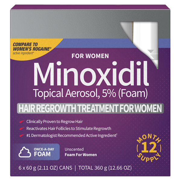 Women's Minoxidil by Perrigo Hair Regrowth Treatment 2.11 fl oz, 6-pack