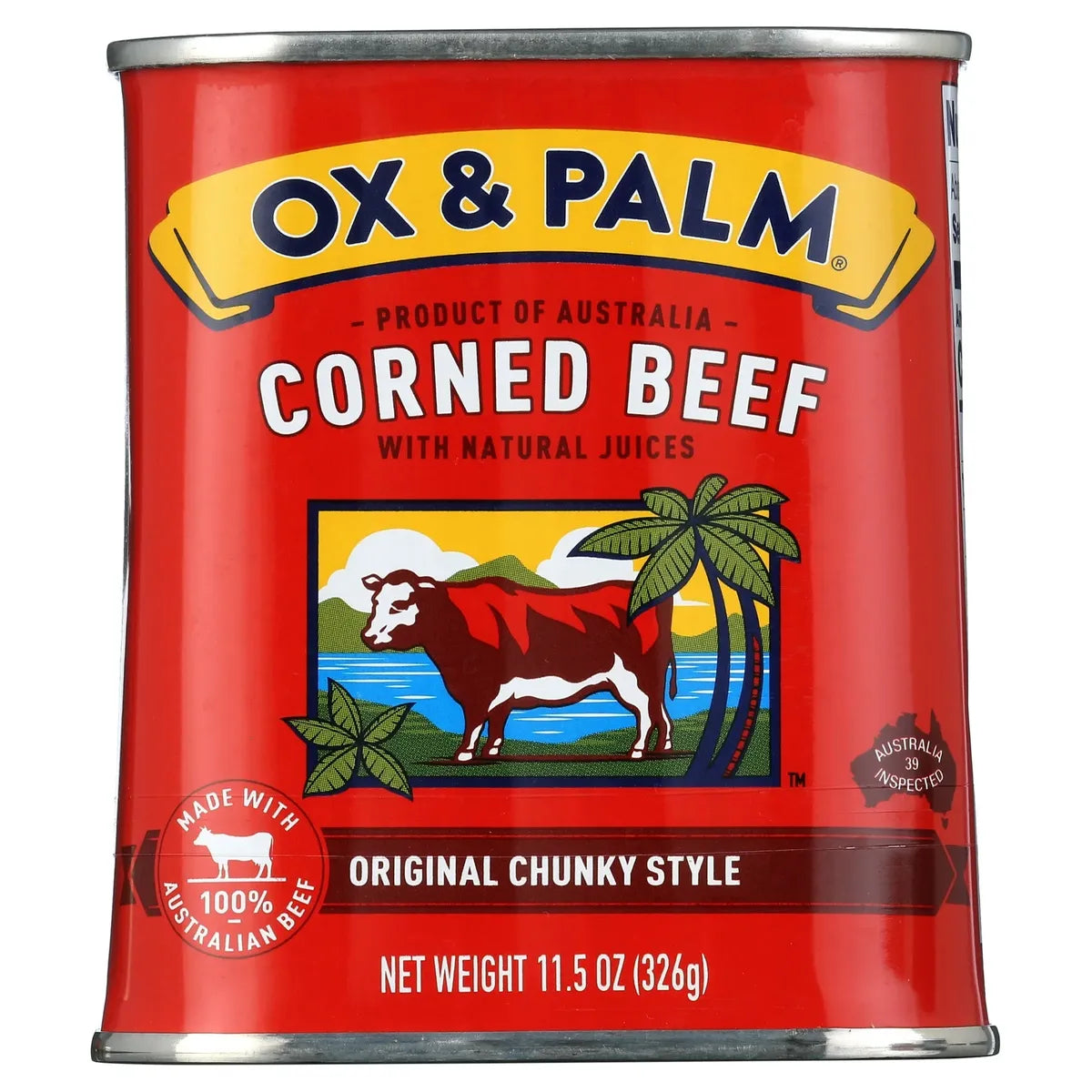 Ox & Palm Corned Beef Original Chunky Style11.5oz Can