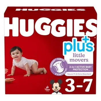 Huggies Plus Diapers Sizes 3 - 7
