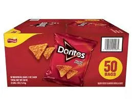 Doritos Tortilla Chips, Nacho Cheese, 1 oz, 50-count