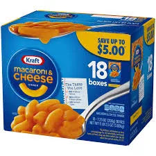 Kraft, Macaroni & Cheese Dinner, 7.25 oz, 18-Count