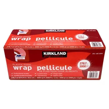 Kirkland Signature Plastic Food Wrap, 12 in x 3,000 ft