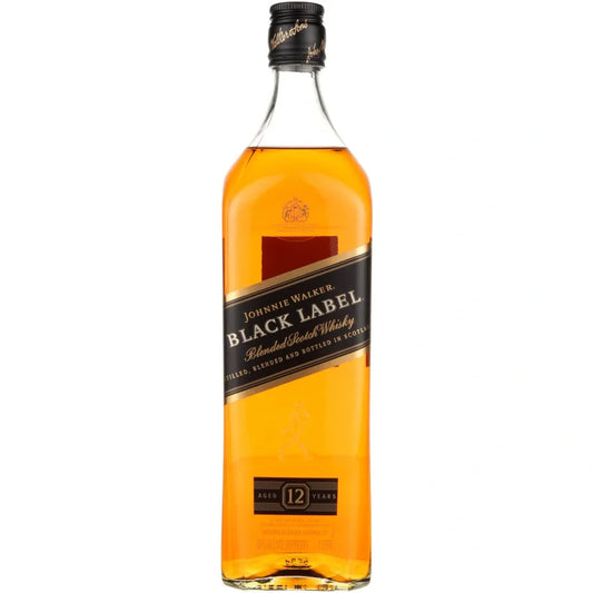 Johnnie Walker Black Label 12 Year Old Blended Scotch Whisky - 1LT